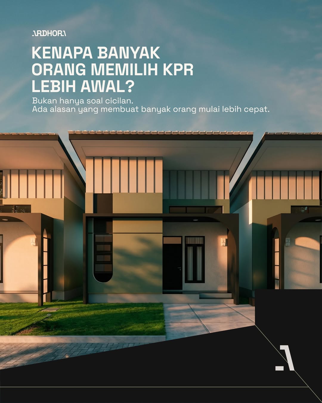 Fasad rumah Tipe 36 Ardhora Living